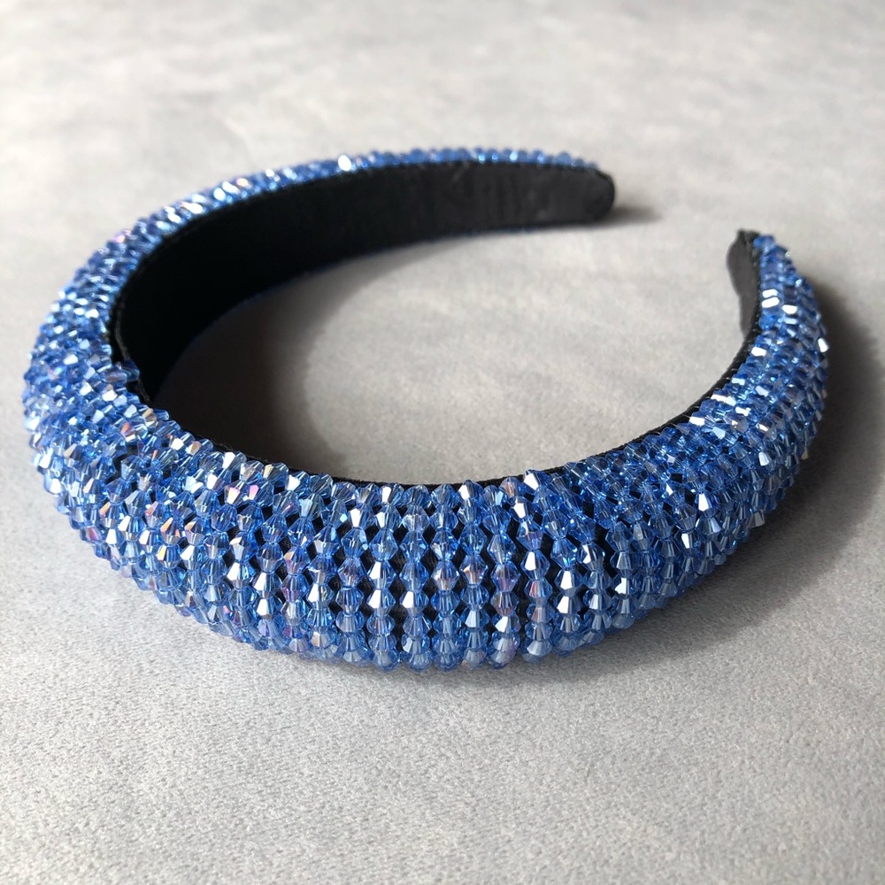 Purple-Blue Crystal Headband ~ Brand New!